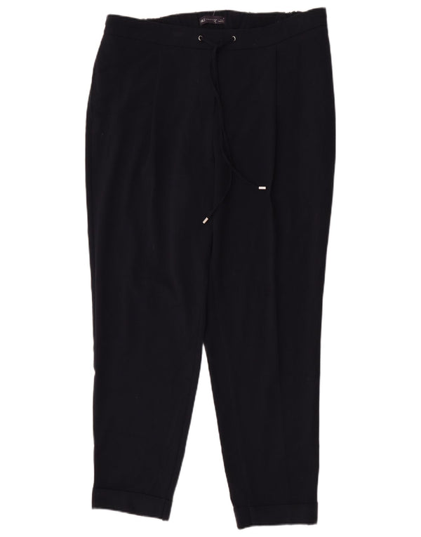 Calça casual feminina Marks & Spencer UK 16 grande W34 L28 azul marinho