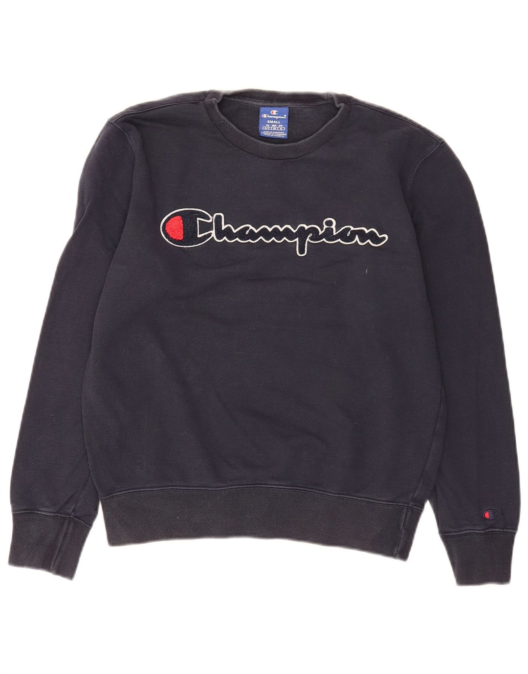 Champion moletom masculino gráfico jumper pequeno algodão azul marinho
