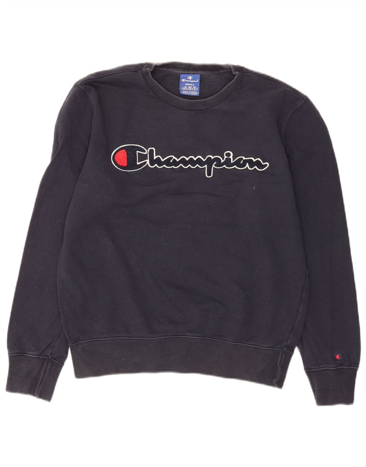 Champion moletom masculino gráfico jumper pequeno algodão azul marinho