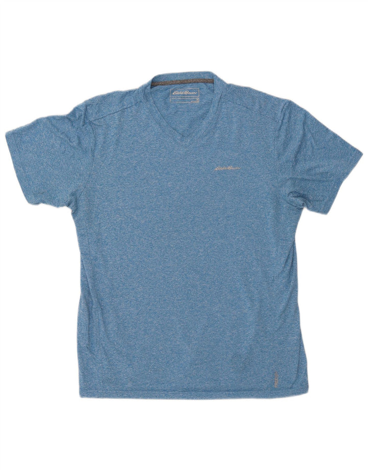 EDDIE BAUER Camiseta masculina de poliéster manchado azul médio