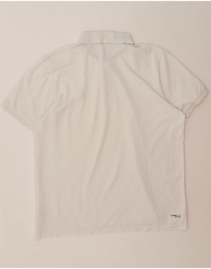 ADIDAS Mens Clima 365 Polo Shirt XL White Cotton Vintage Adidas and Second-Hand Adidas from Messina Hembry 