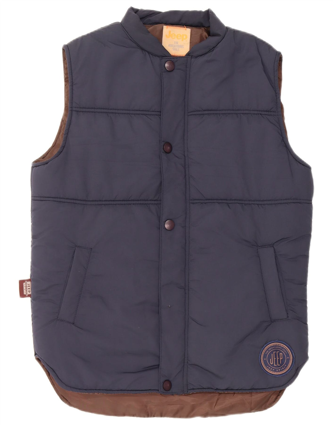 Jeep Mens Colete Acolchoado UK 40 Grande Azul Marinho