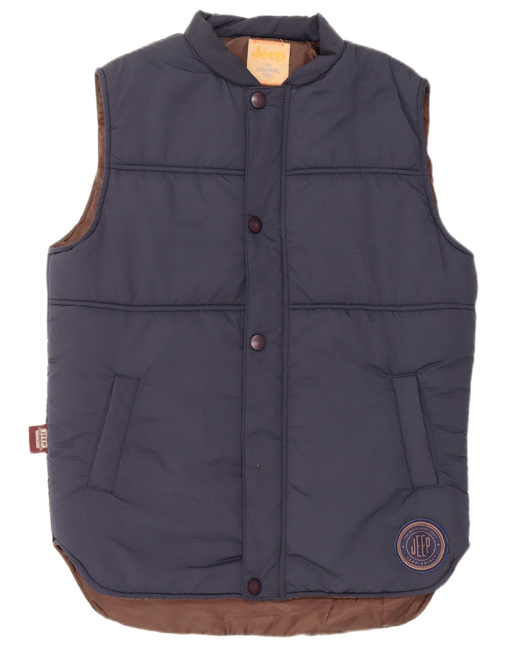 Jeep Mens Colete Acolchoado UK 40 Grande Azul Marinho