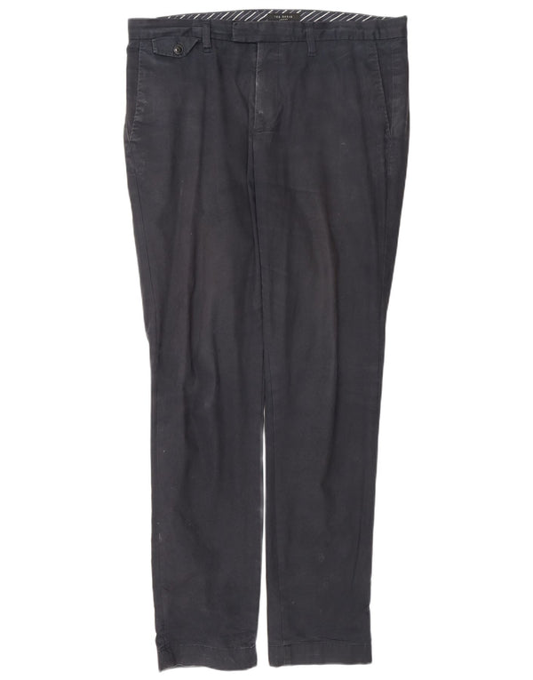 Calça Chino Masculina Slim Ted Baker W34 L31 Algodão Azul Marinho