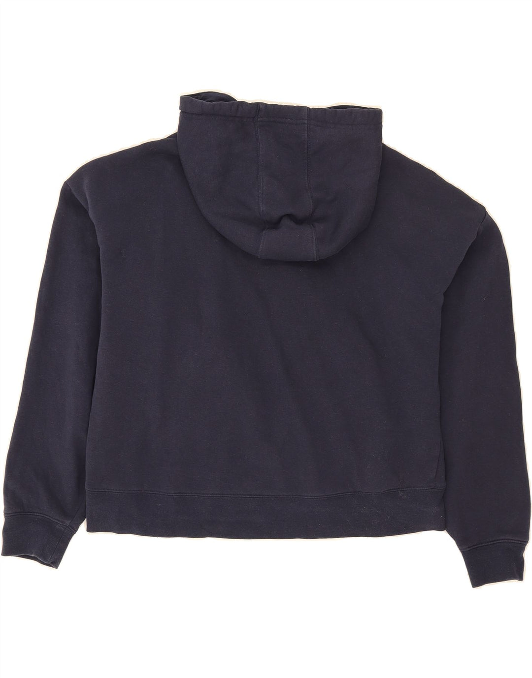 FILA Womens Hoodie Jumper UK 14 Large Navy Blue Cotton Vintage Fila and Second-Hand Fila from Messina Hembry 