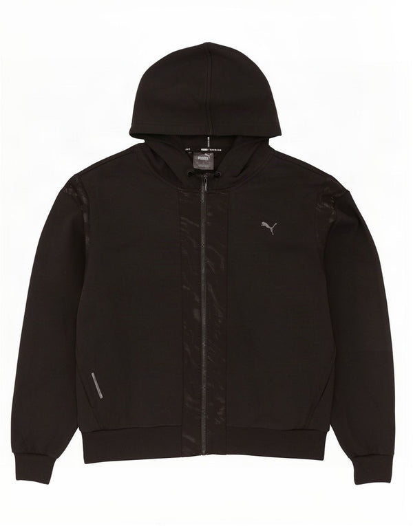 Suéter feminino Puma com capuz e zíper UK 18 XL preto animal print algodão
