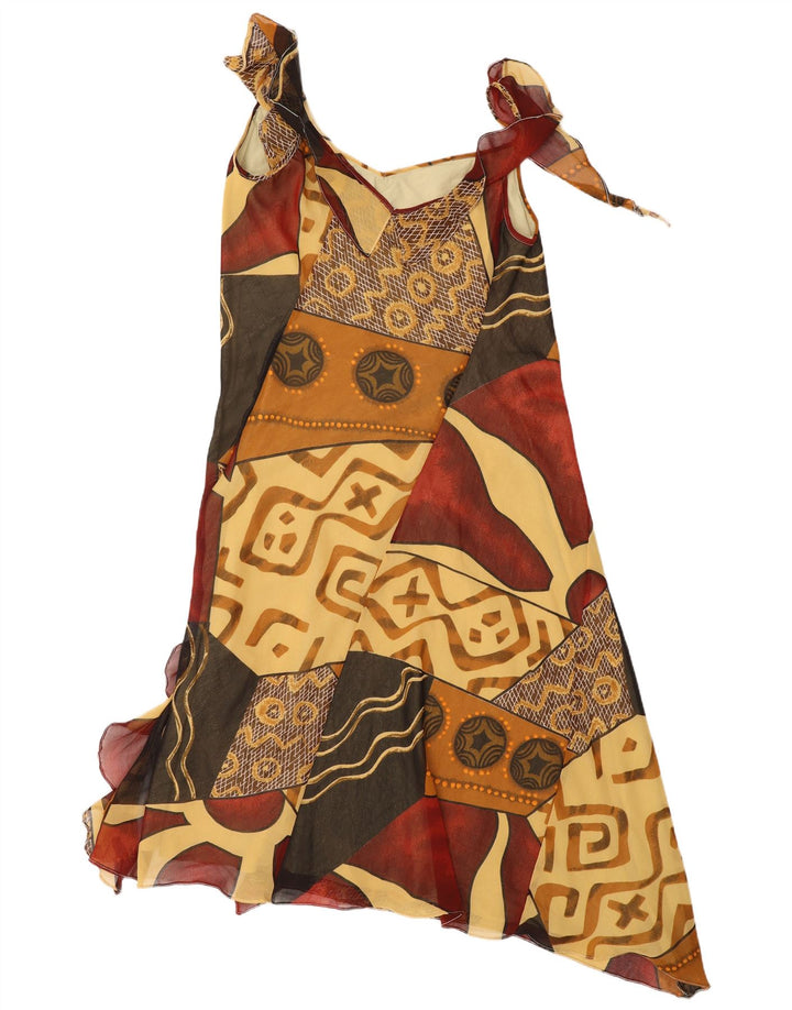 Vestido assimétrico feminino Rene Derhy IT 48 XL patchwork multicolorido