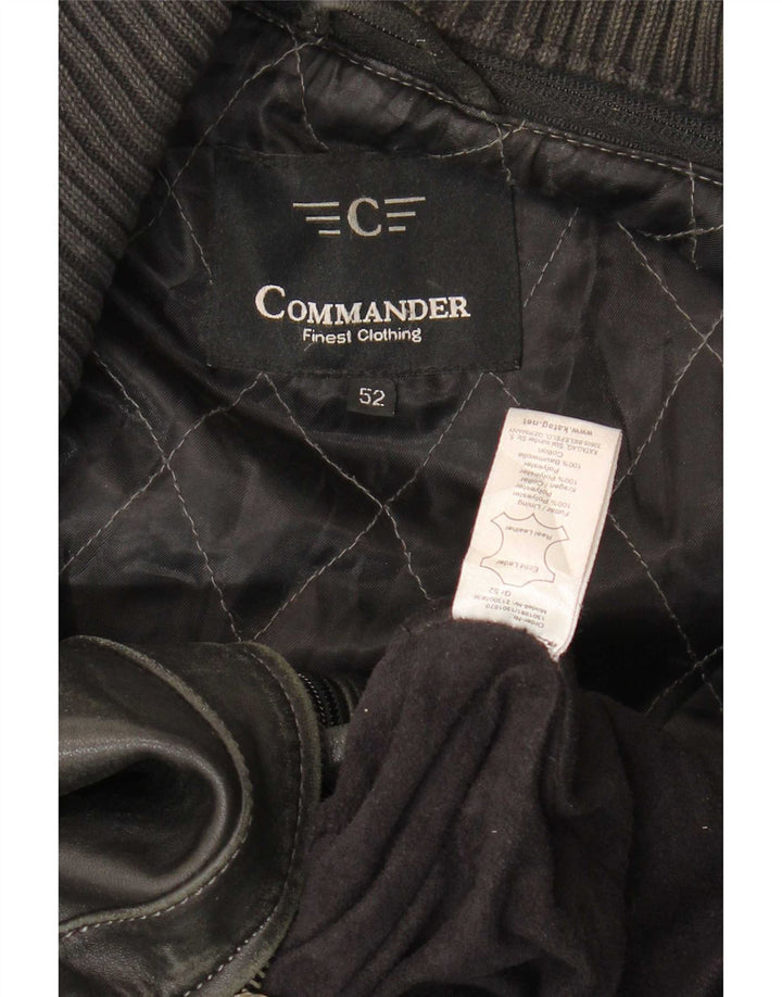 Jaqueta de couro masculina Commander IT 52 XL couro preto