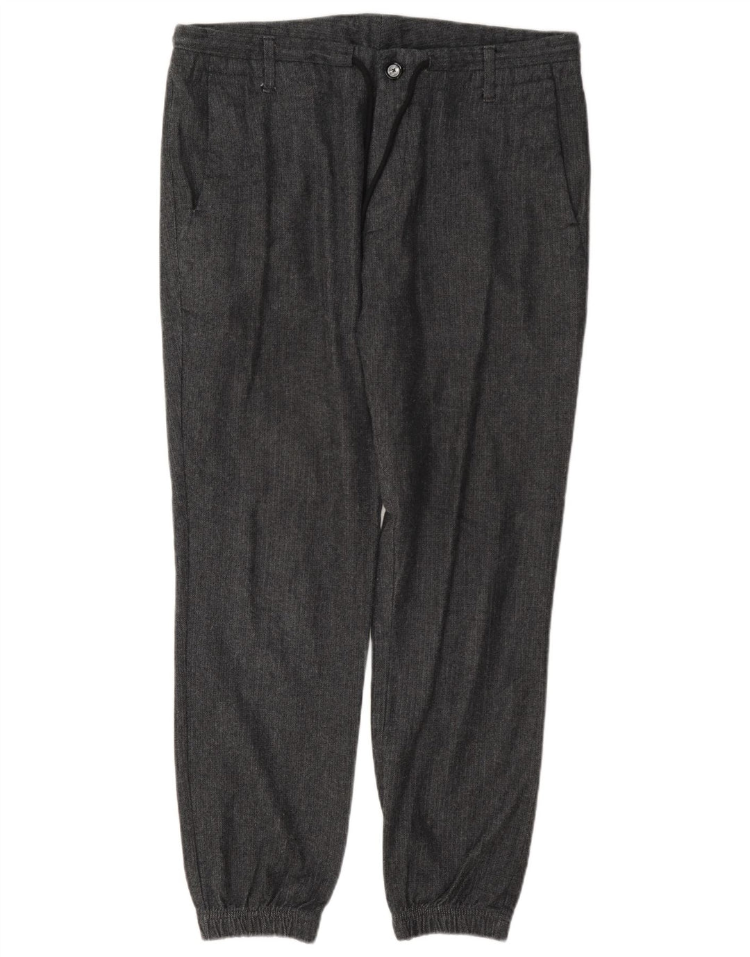 Calça Chino masculina Massimo Dutti UE 42 grande W32 L28 espinha de peixe cinza