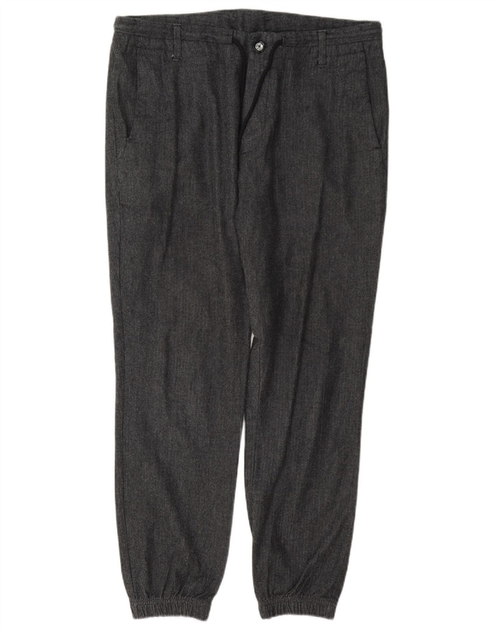 Calça Chino masculina Massimo Dutti UE 42 grande W32 L28 espinha de peixe cinza