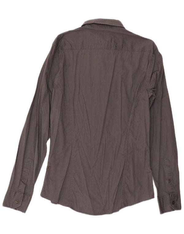 Camisa masculina Guess grande algodão cinza