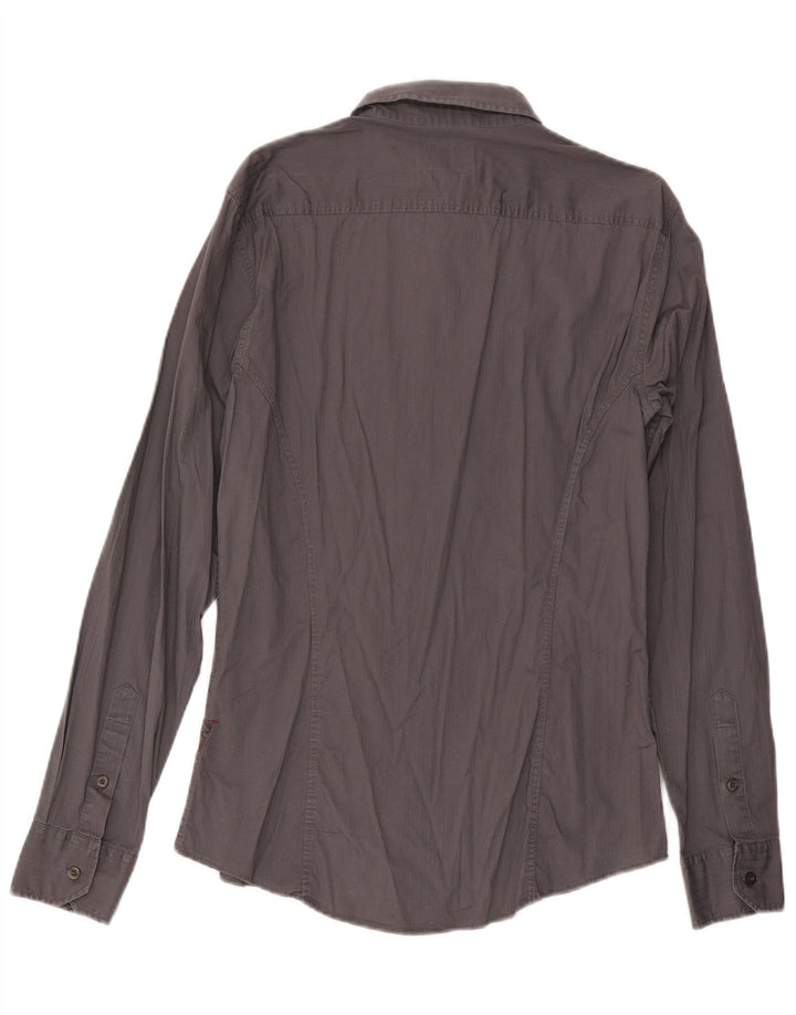 Camisa masculina Guess grande algodão cinza