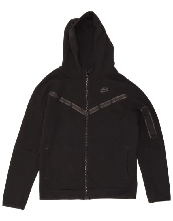 Suéter Nike Boys Zip com capuz 13-14 anos XL preto algodão