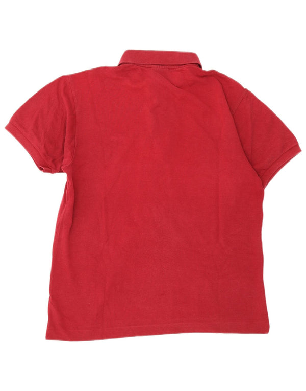 Camisa polo masculina Lacoste tamanho 4 médio algodão vermelho