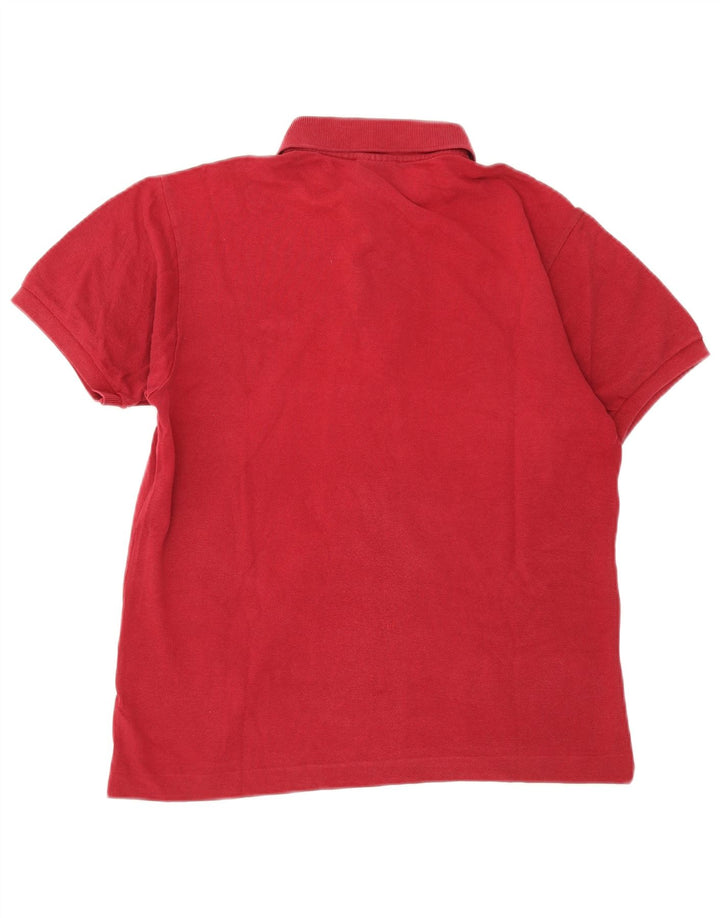 Camisa polo masculina Lacoste tamanho 4 médio algodão vermelho