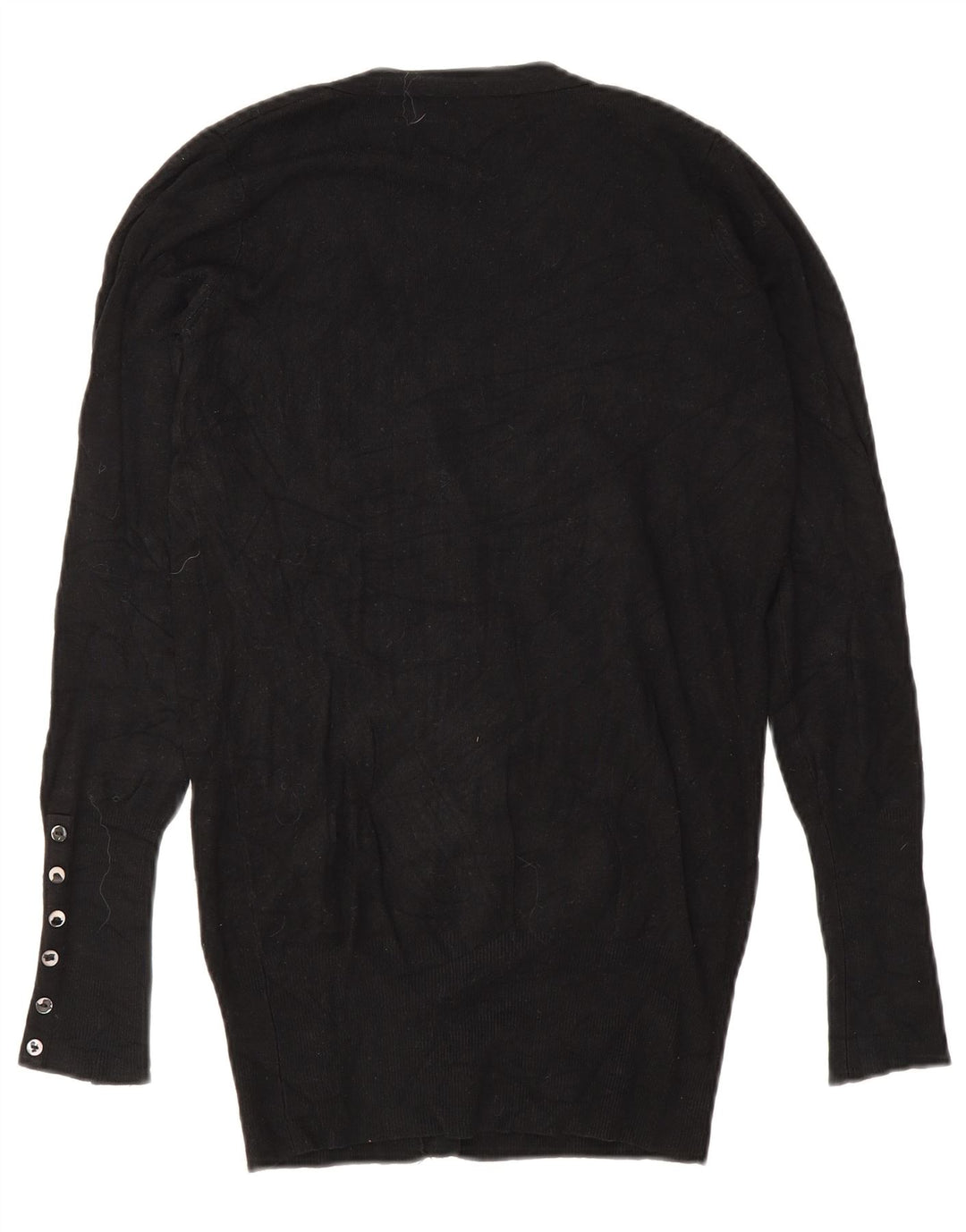 Suéter cardigã feminino Zara Reino Unido 10 pequeno rayon preto