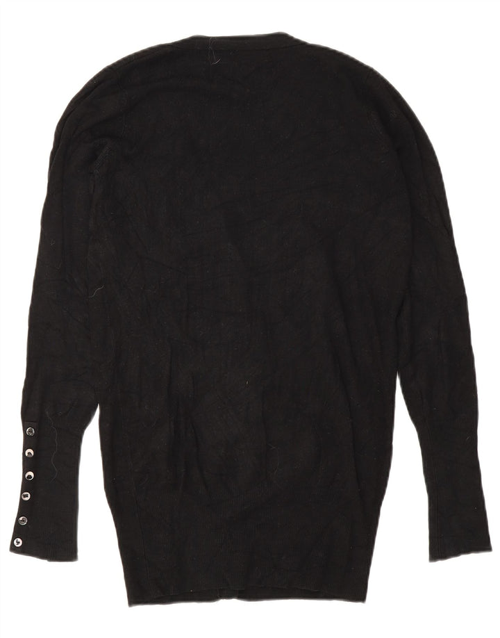 Suéter cardigã feminino Zara Reino Unido 10 pequeno rayon preto