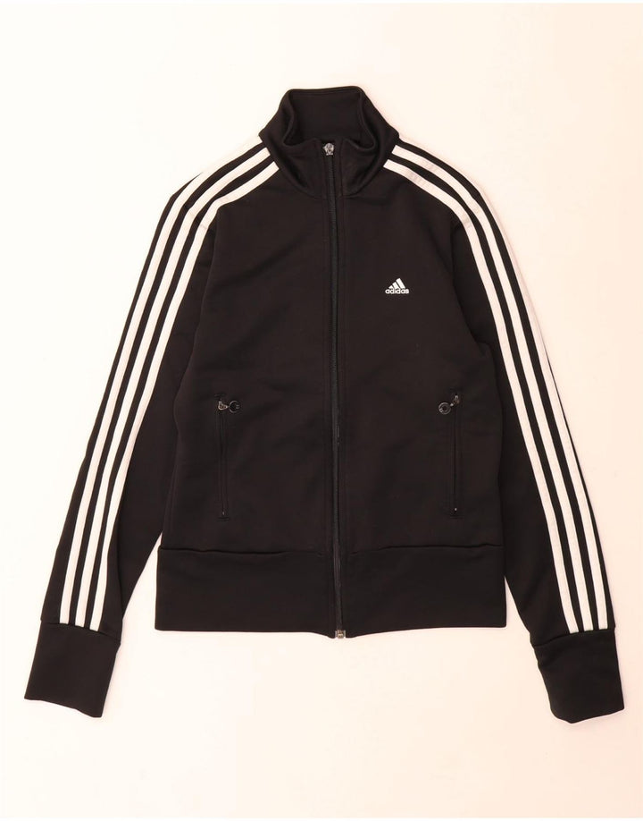 Adidas Womens Full Tracksuit UK 10 Pequeno Poliéster Preto