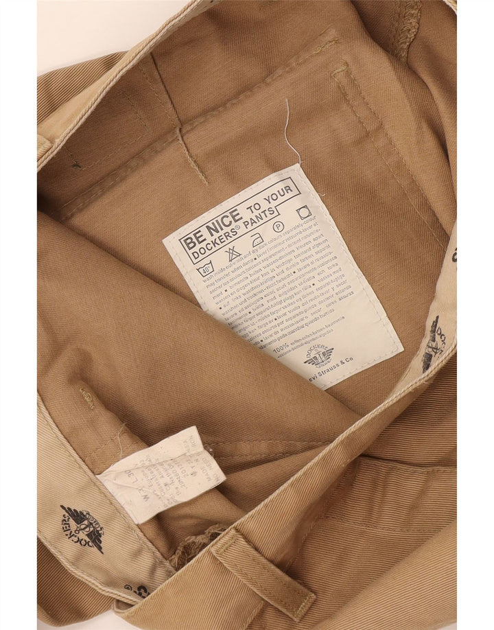 Calça Dockers masculina reta cargo W31 L30 algodão marrom