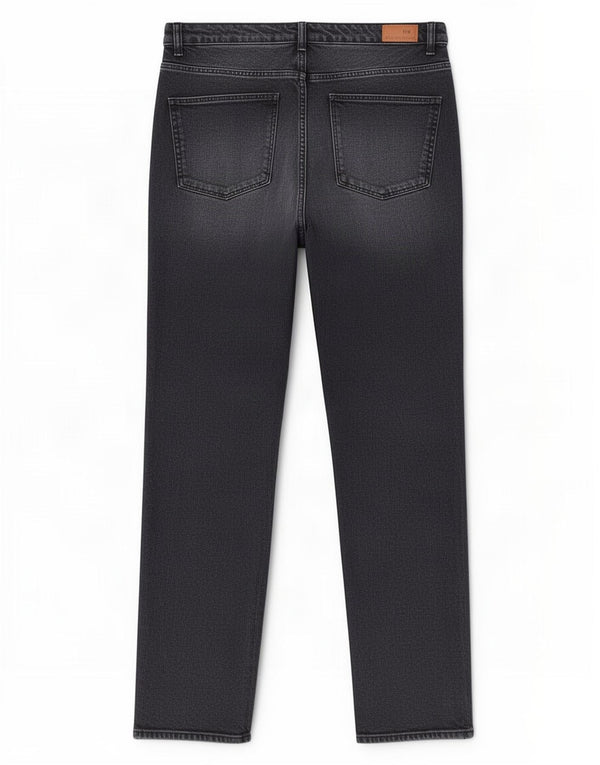 Calça jeans reta feminina Zara EU 46 2XL W36 L28 preta