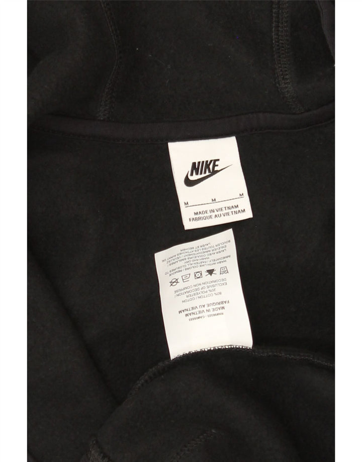 NIKE Womens Crop Zip Hoodie Sweater UK 12 Medium Black Cotton Vintage Nike and Second-Hand Nike from Messina Hembry 