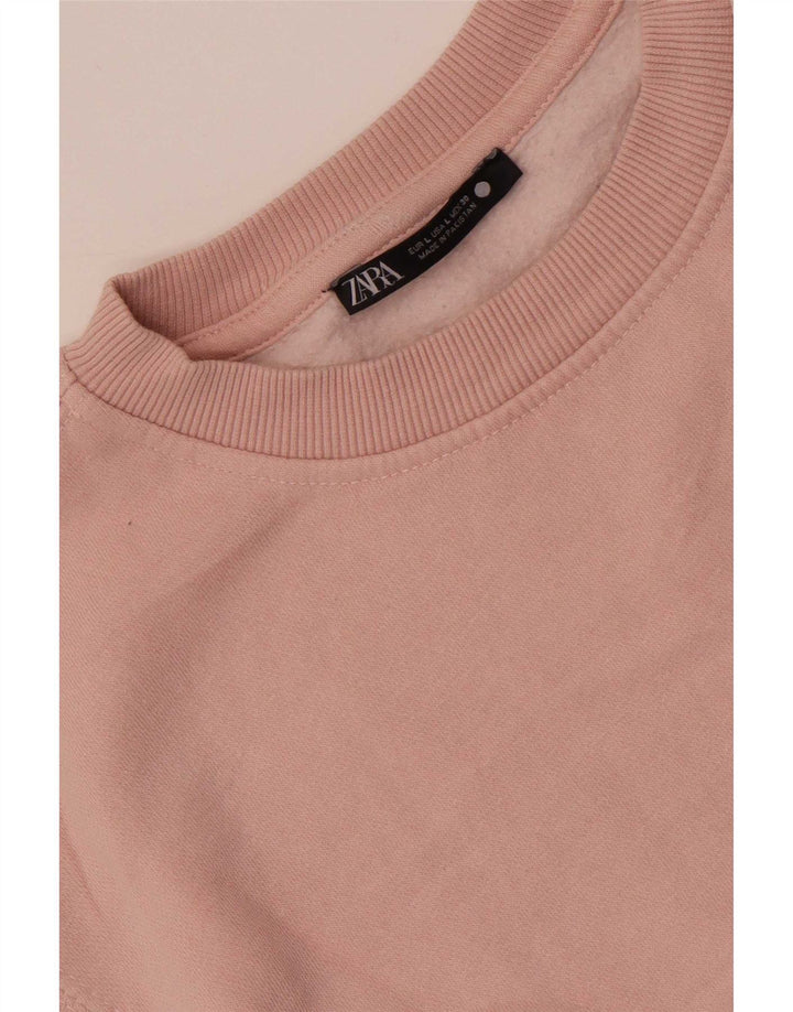 Zara moletom feminino jumper UK 16 grande rosa