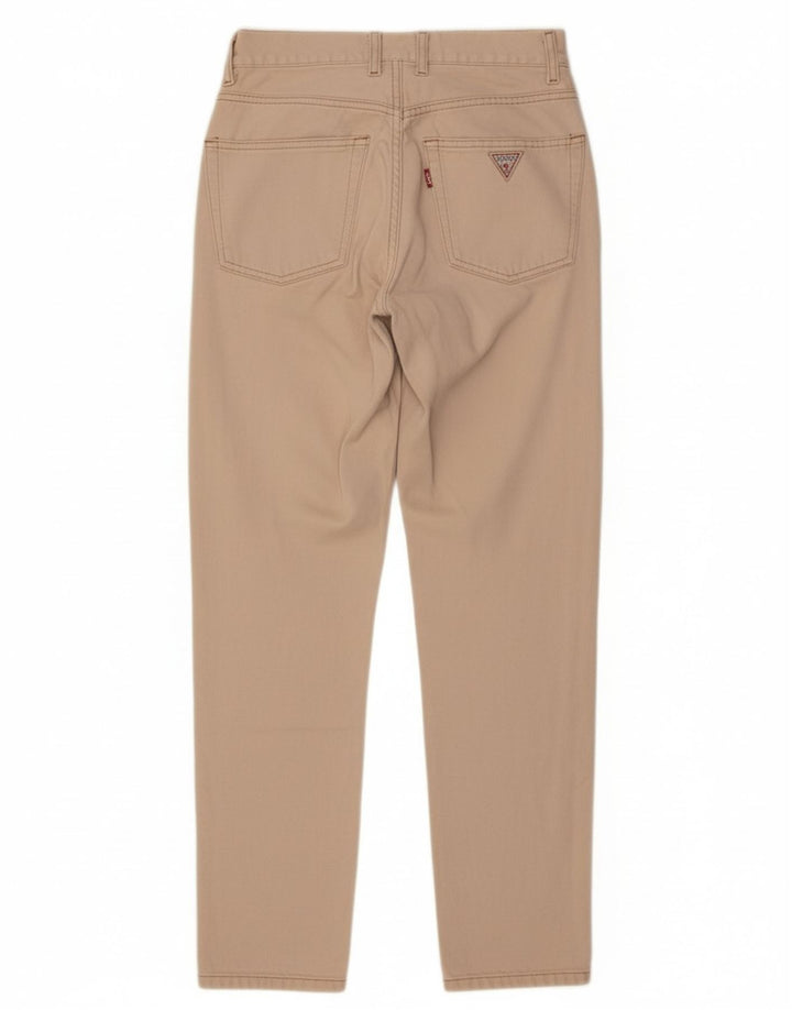 Calça feminina casual cônica GUESS W26 L28 algodão bege