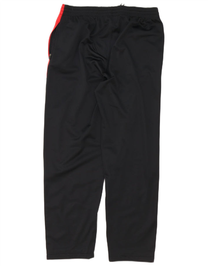 Calça de treino masculina Kappa grande poliéster colorblock preto