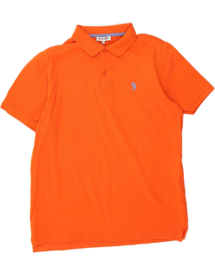 U.S. POLO ASSN. Mens Polo Shirt 2XL Orange Cotton Vintage U.S. Polo Assn. and Second-Hand U.S. Polo Assn. from Messina Hembry 