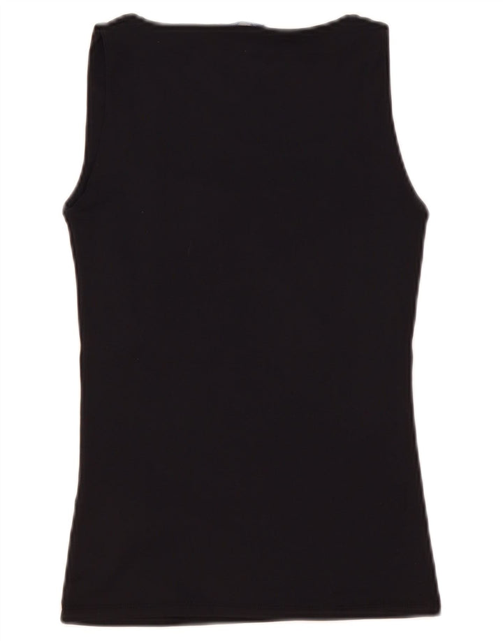 Colete feminino Zara UK 8 pequeno preto poliamida