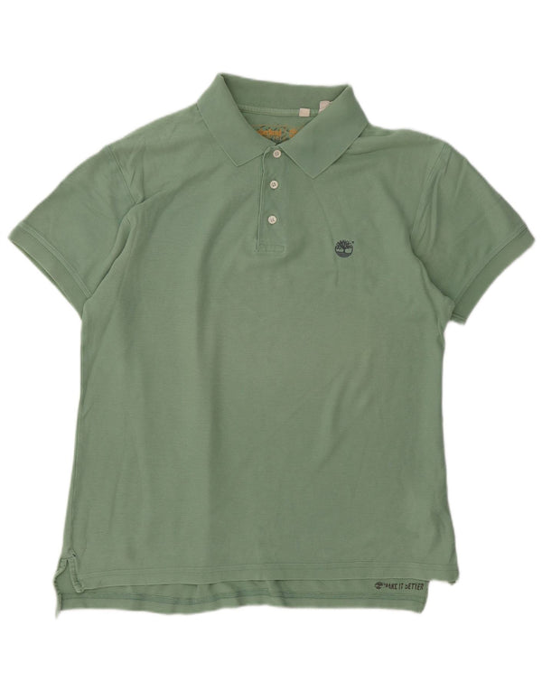 Camisa polo masculina Timberland médio algodão verde