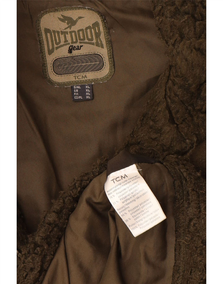 Jaqueta de lã masculina TCM UK 42 XL poliéster cáqui