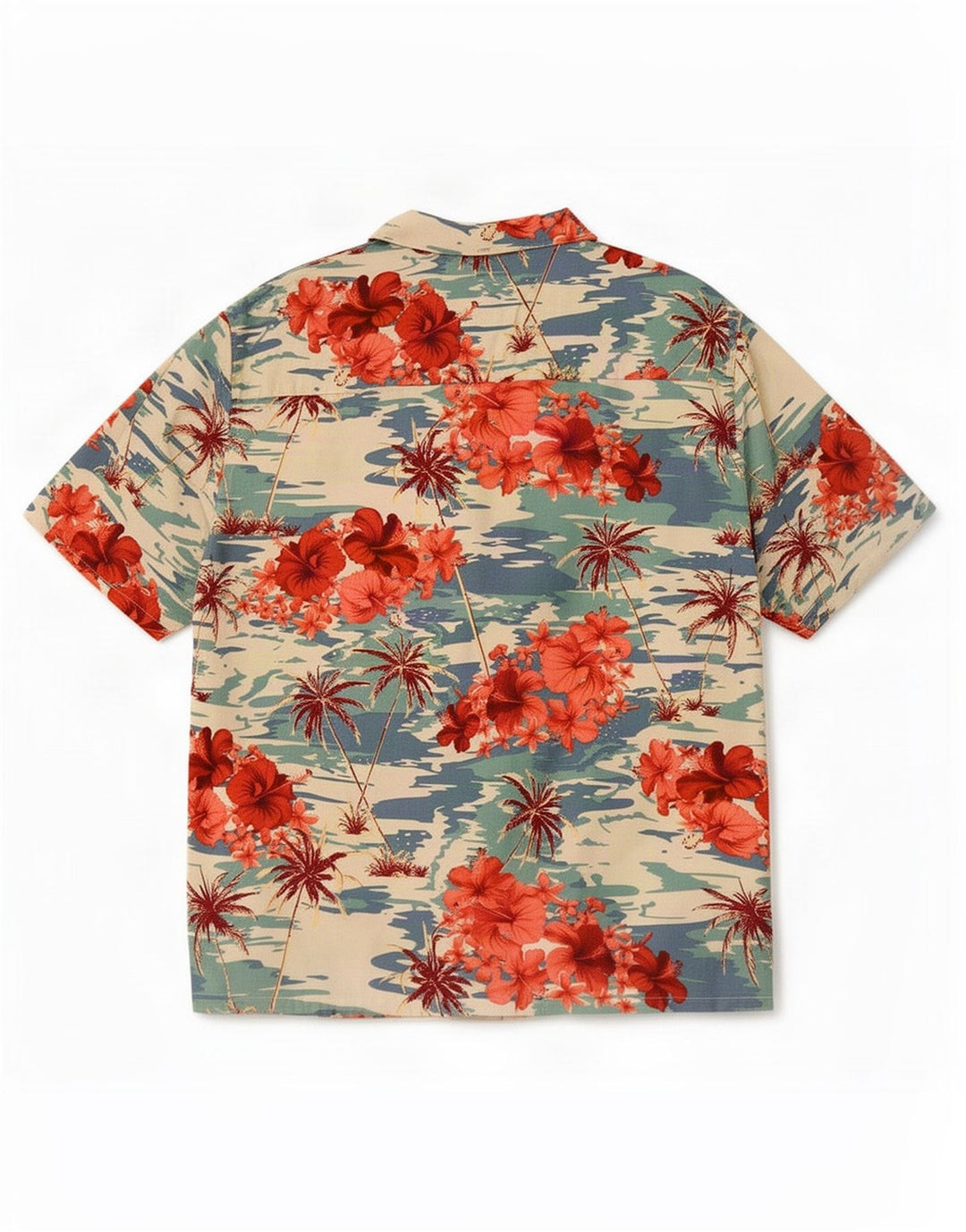 Camisa masculina Primark de manga curta XL multicolorida floral havaiana