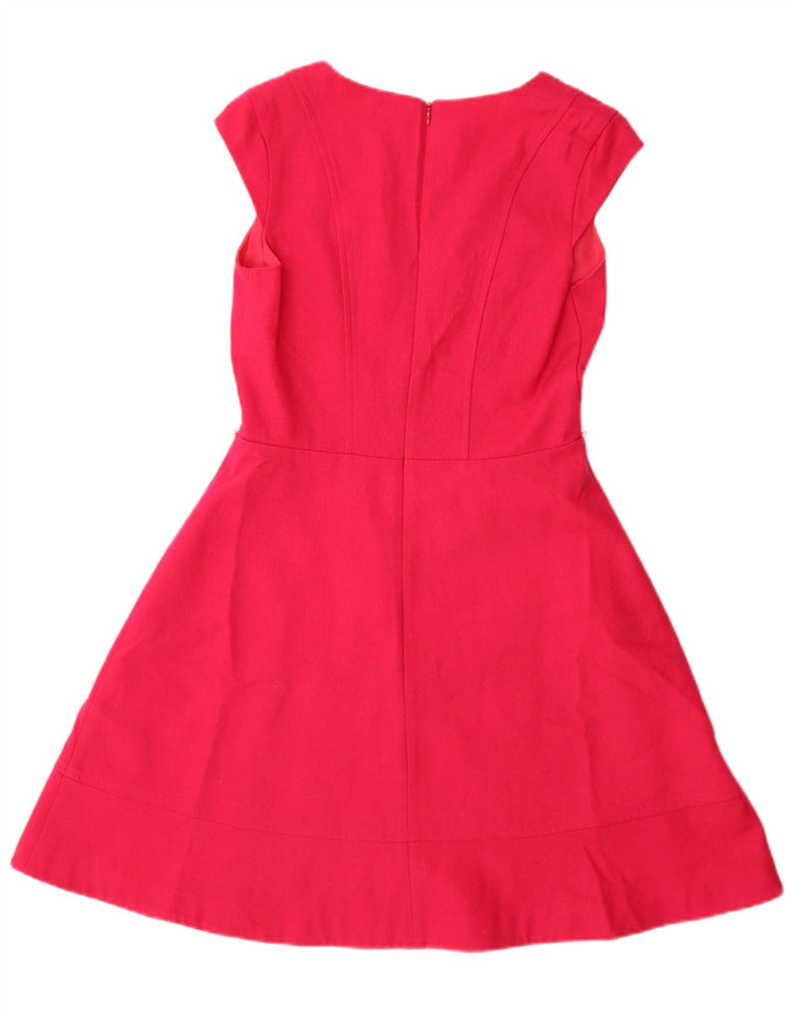 Vestido feminino Oasis A-Line UK 10 pequeno de lã rosa