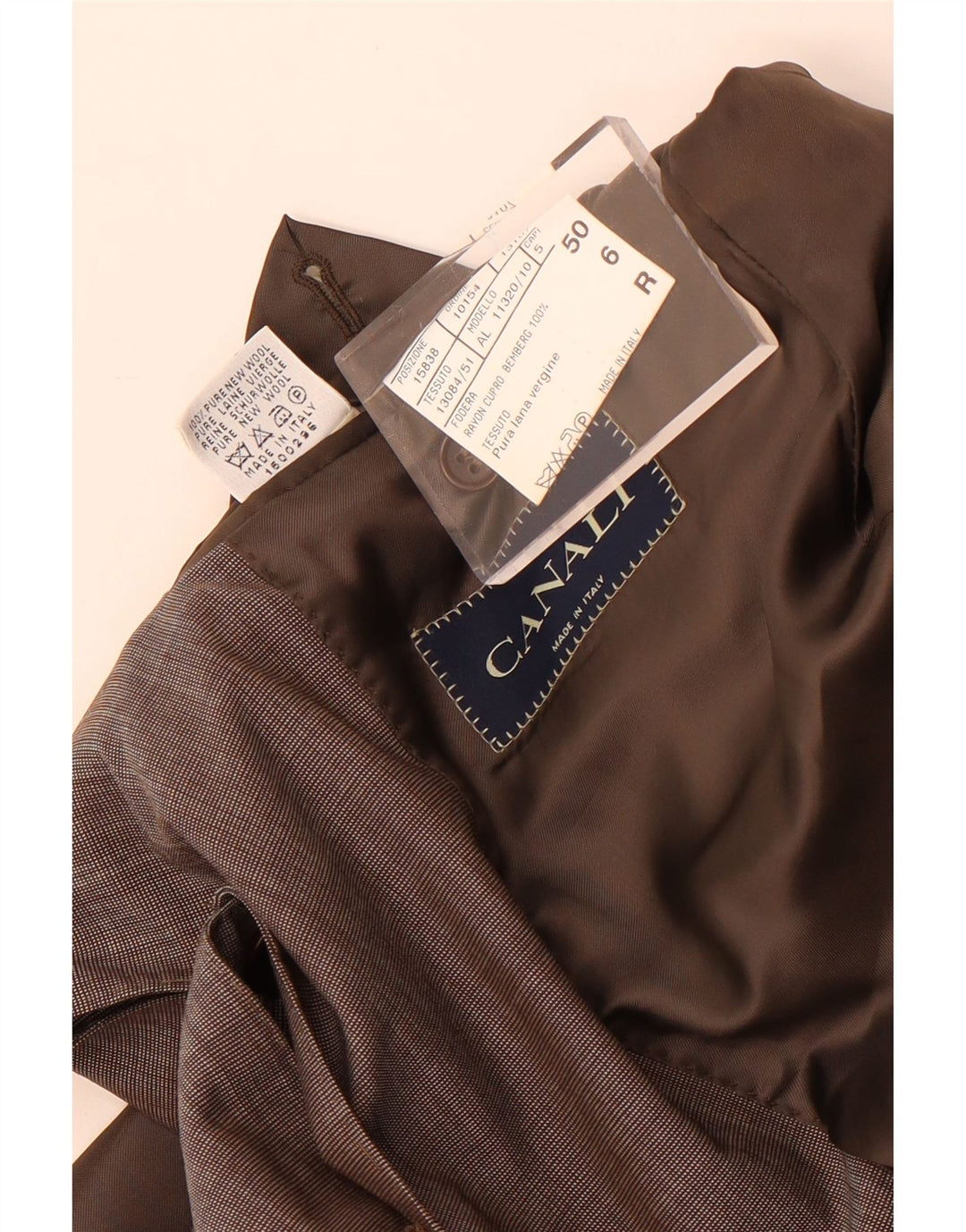 Jaqueta Blazer Masculina Canali com 3 Botões IT 50 Lã Cinza Grande