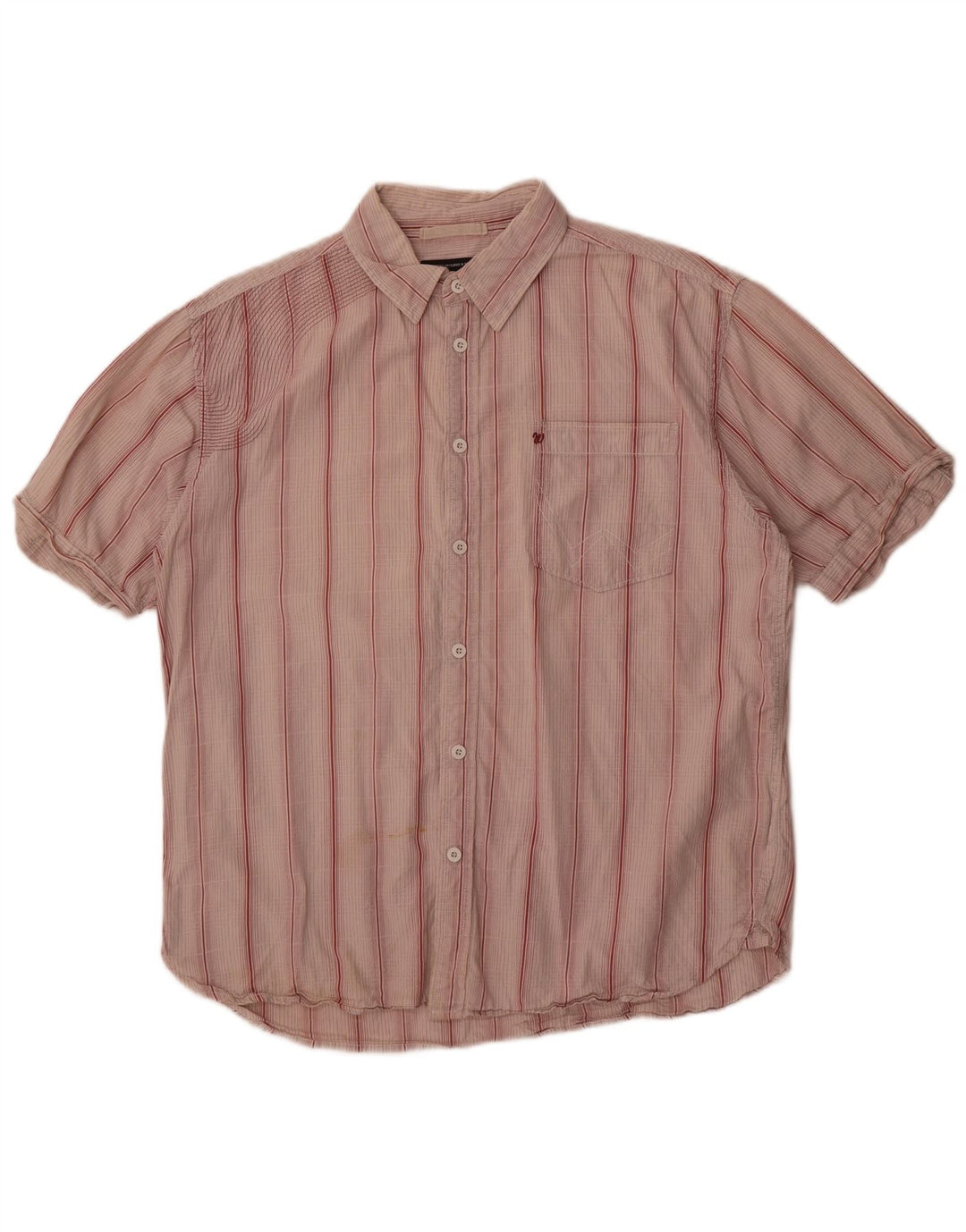 Wrangler Camisa masculina de manga curta XL listrada rosa
