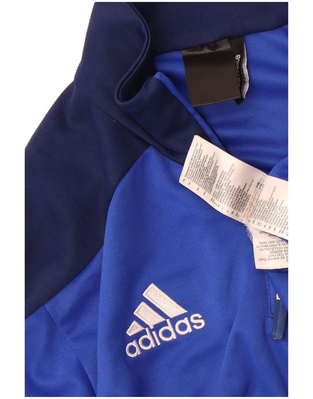 Adidas Mens Climalite Pullover Treino Top Médio Azul Colourblock