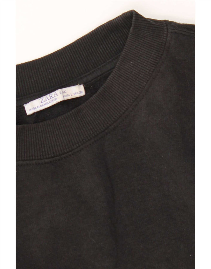 Zara moletom feminino jumper UK 16 grande preto