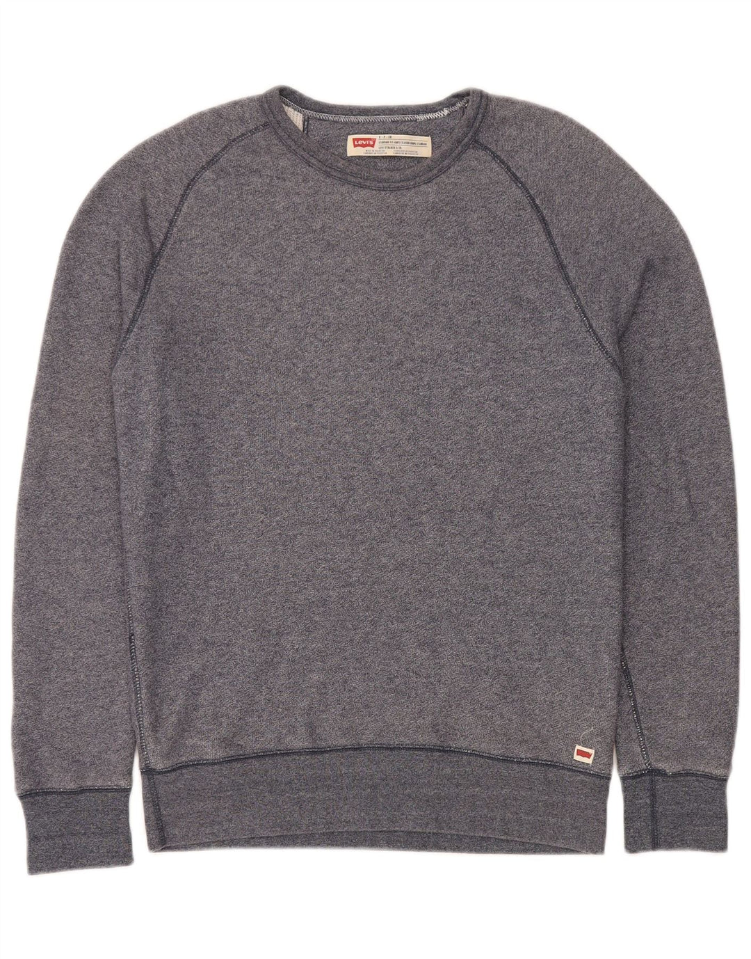 Moletom masculino Levi's Standard Fit pequeno algodão manchado azul marinho