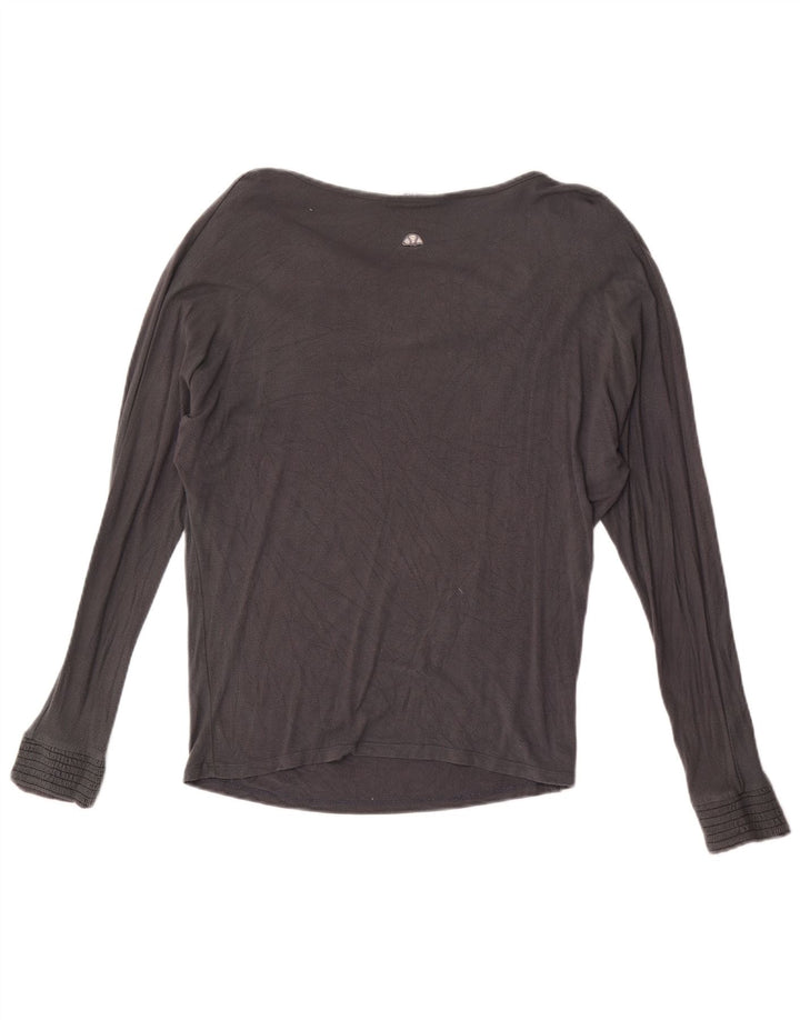 Ellesse Top feminino manga comprida UK 14 cinza médio
