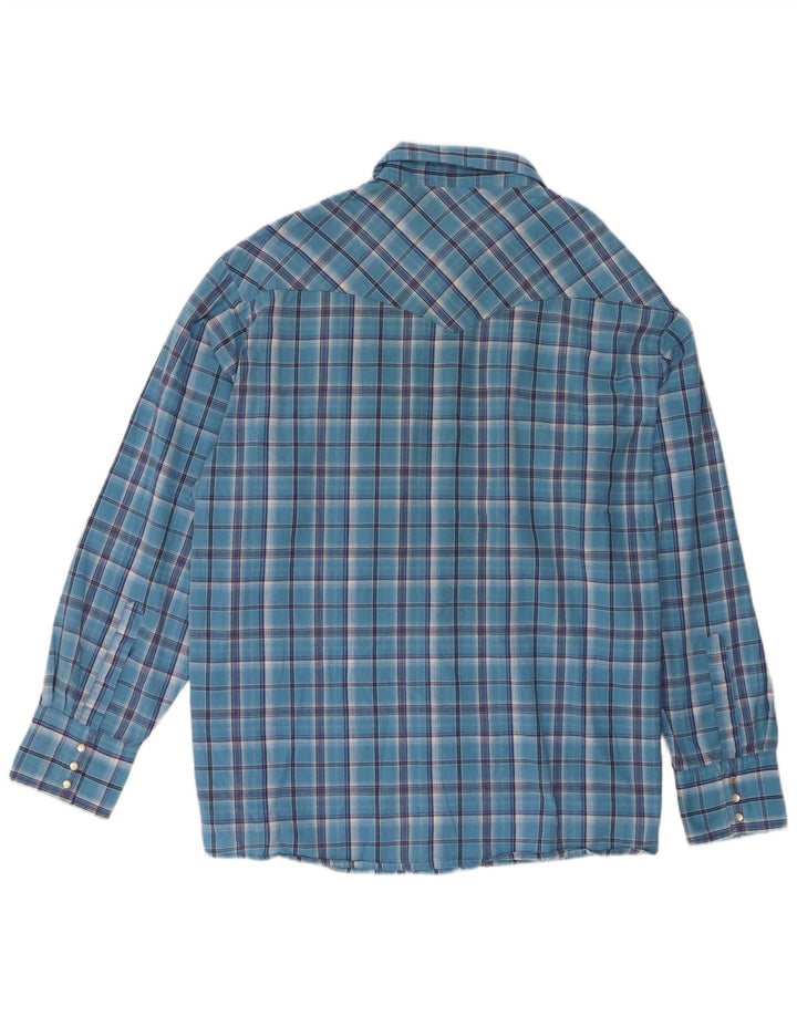Camisa masculina Wrangler 2XL algodão xadrez azul