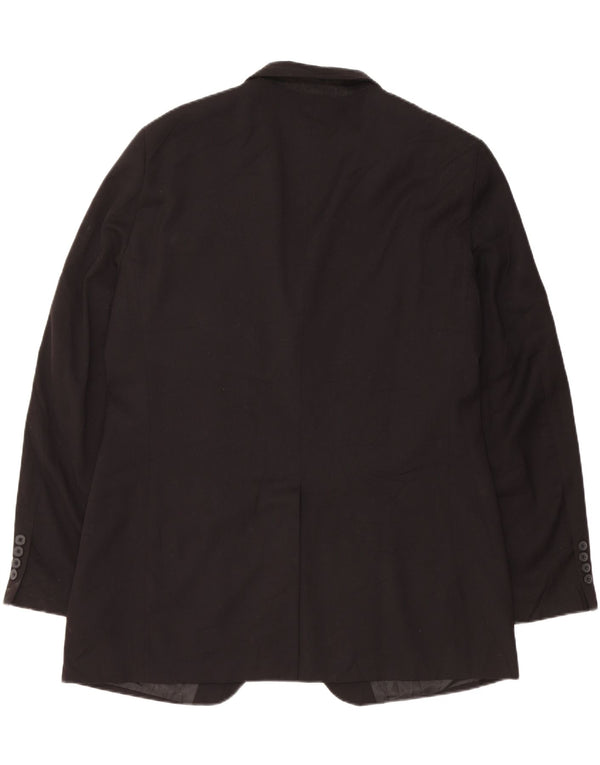 Jaqueta blazer masculina DOCKERS com 2 botões UK 42 XL preto poliéster