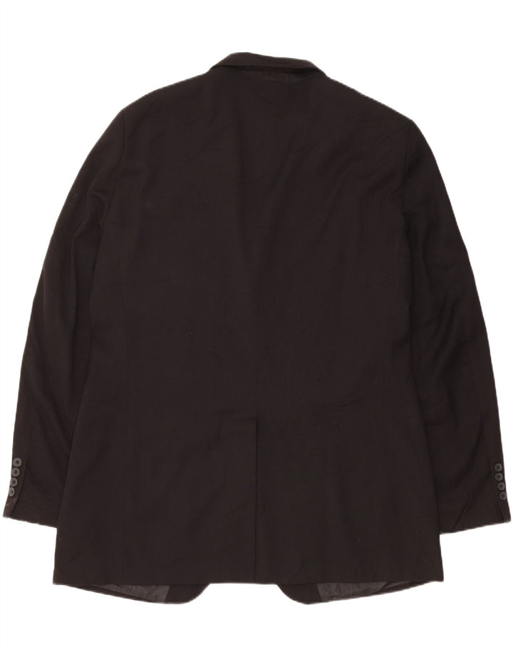 Jaqueta blazer masculina DOCKERS com 2 botões UK 42 XL preto poliéster