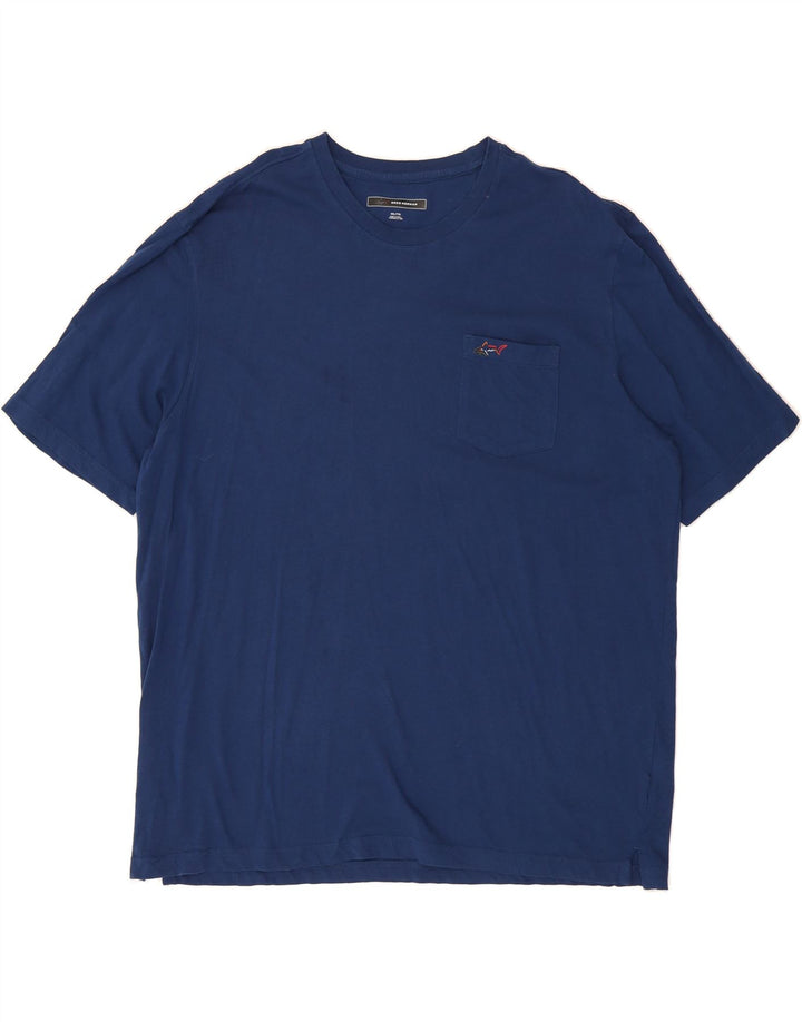 GREG NORMAN Mens Big & Tall T-Shirt Top 2XL Blue Cotton Vintage Greg Norman and Second-Hand Greg Norman from Messina Hembry 