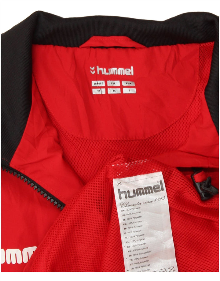 Hummel Mens Graphic Tracksuit Top Jacket XS Vermelho Colourblock Poliéster