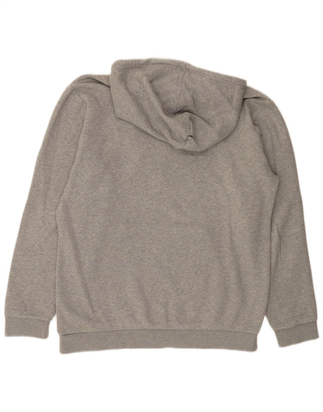 ADIDAS Mens Hoodie Jumper Grande Algodão Cinza