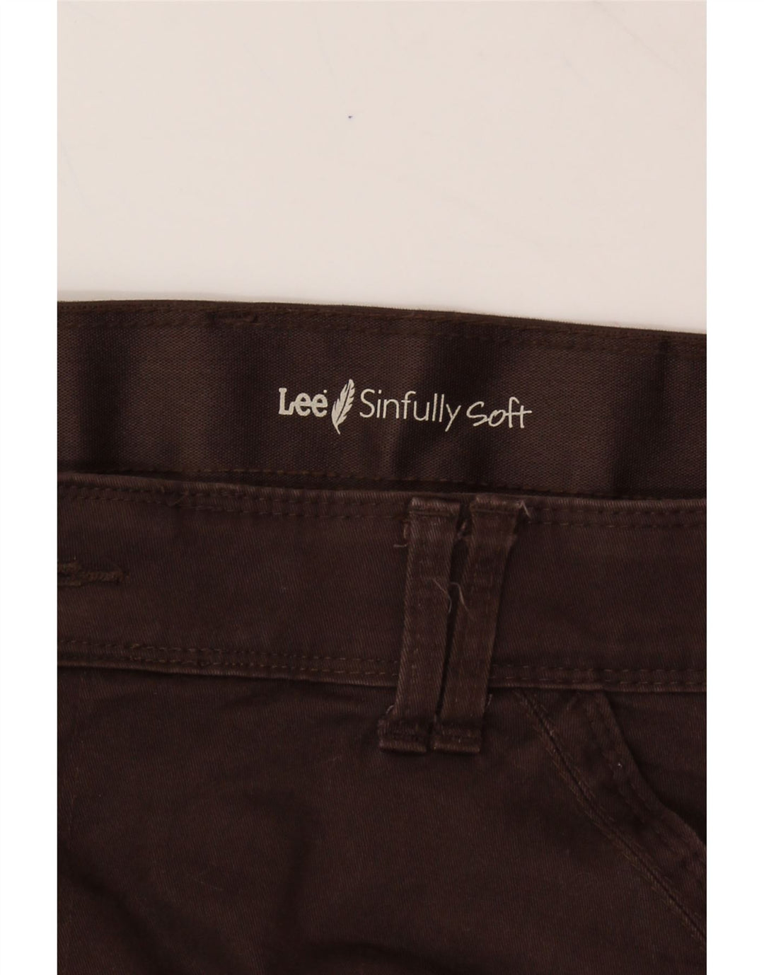 LEE Womens Straight Casual Trousers US 14 XL W36 L30 Brown Cotton Vintage Lee and Second-Hand Lee from Messina Hembry 
