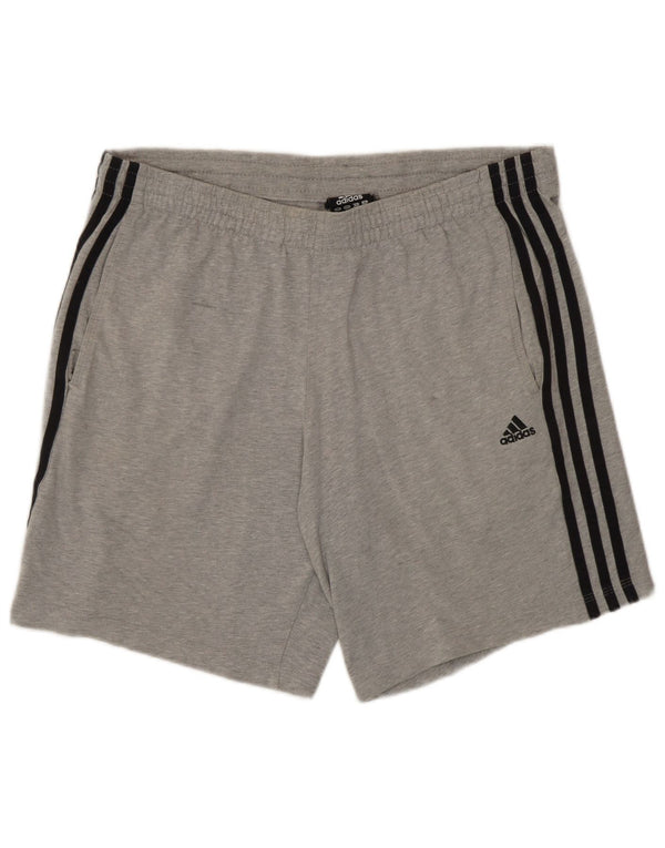 Adidas Mens Climalite Sport Shorts Pequeno Algodão Cinza