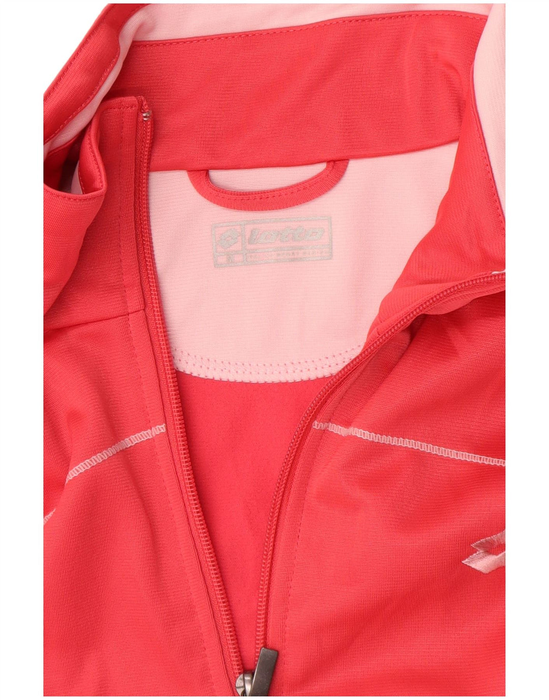 LOTTO Womens Tracksuit Top Jacket UK 14 Médio Vermelho