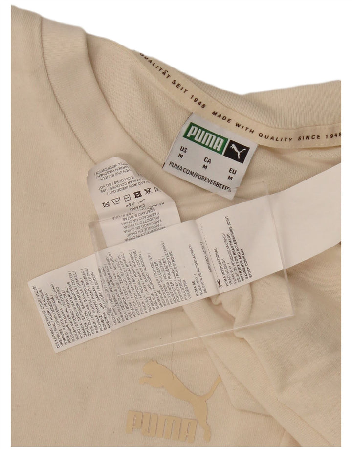 Camiseta masculina PUMA Top médio algodão bege